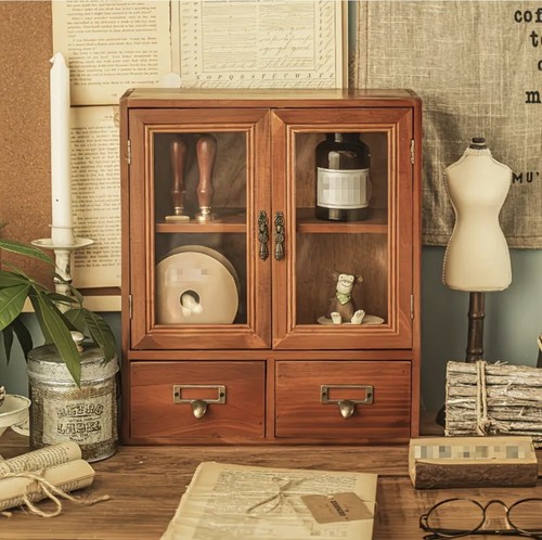 Vintage holz mini schrank - vintage,